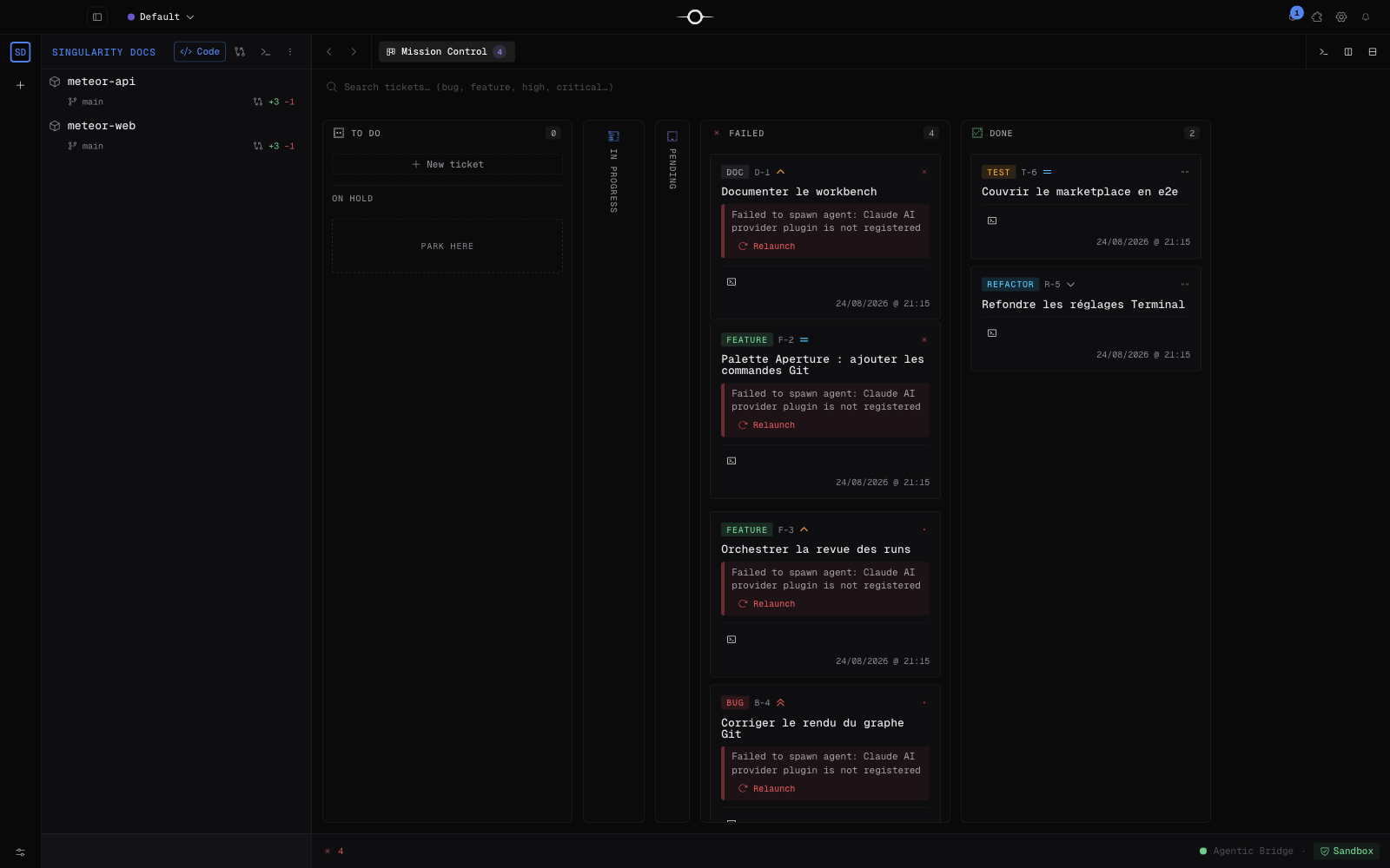Navigateur Code, éditeur et onglets du deck